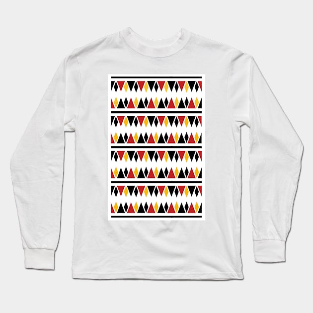 Etnic triangle art Long Sleeve T-Shirt by piksimp